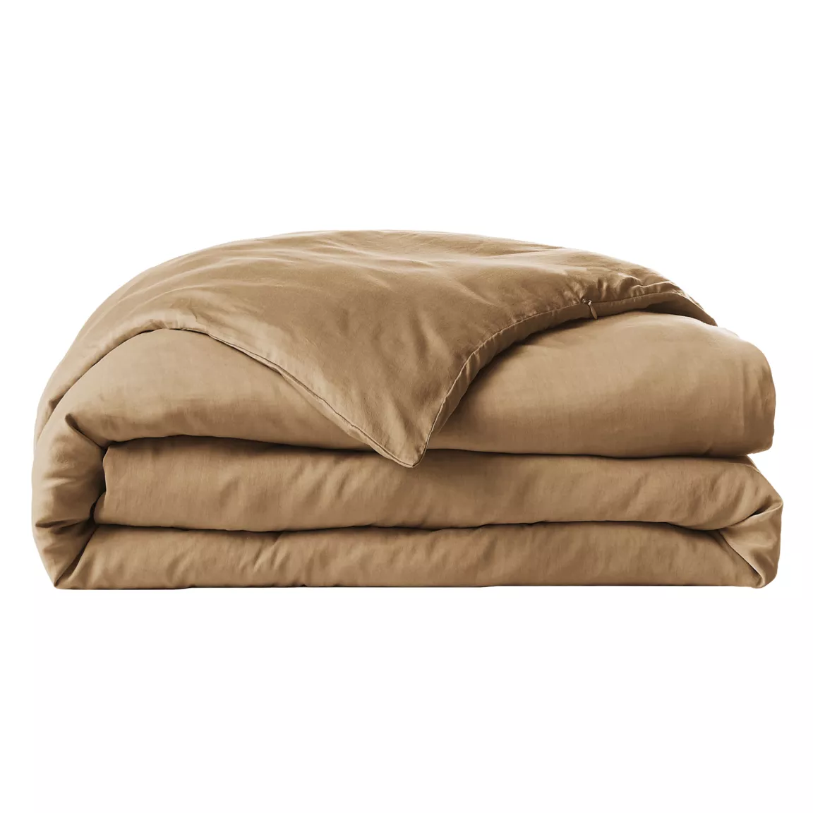 Housse de couette lyocell Tencel™ lavé (140 x 200 cm) Olivia Camel