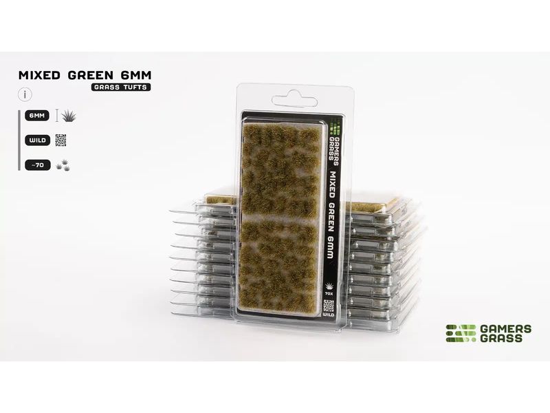 GamersGrass Tufts Small Mixed Green 6 mm Hochwertige Tufts für den Gelände- und Miniaturenbau