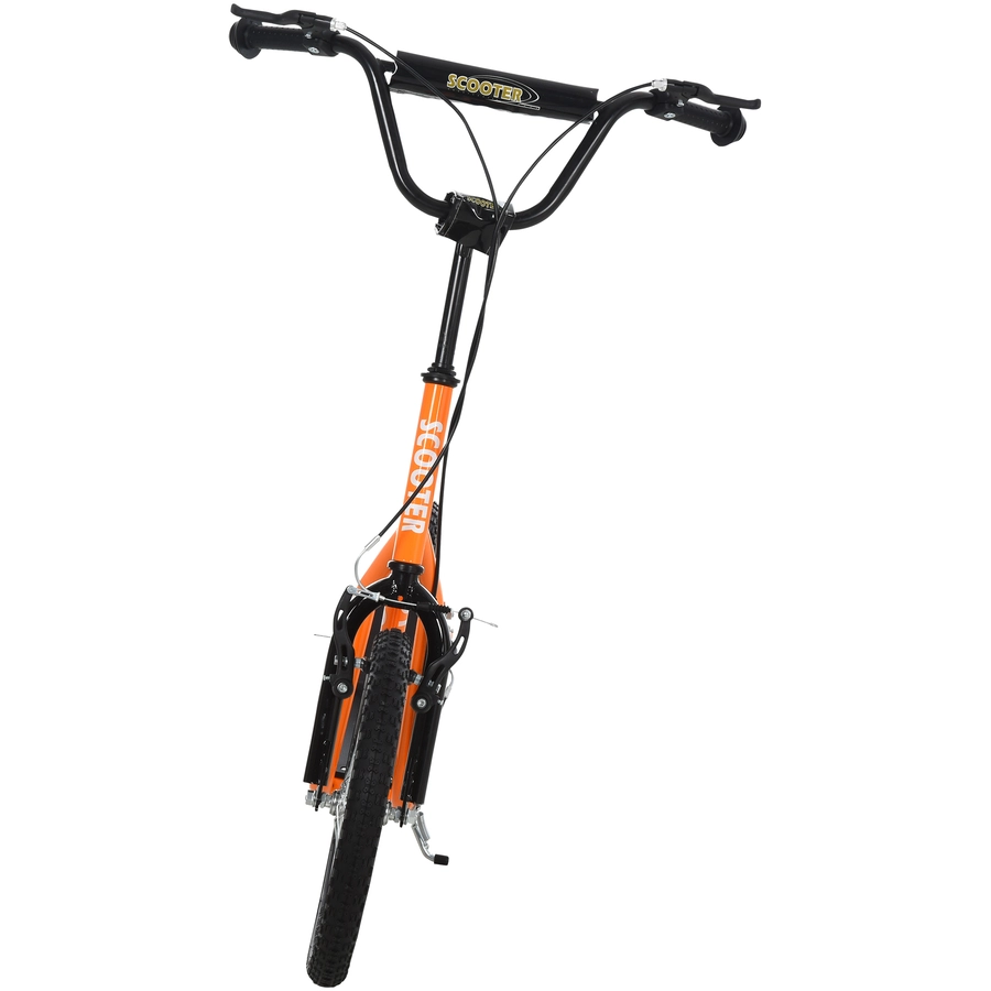 HOMCOM Kinderroller mit Handbremse orange