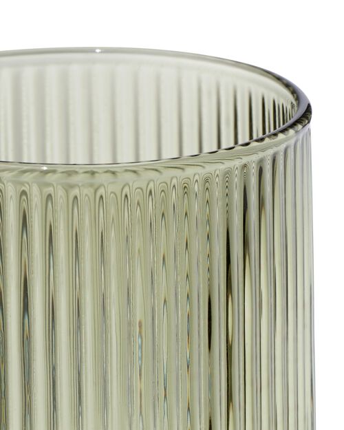 verre pour bougie parfumée XS nervuré vert clair