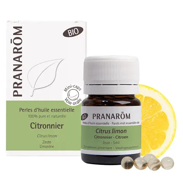Pranarom Perles d'Huile Essentielle Citronnier 60 Perles