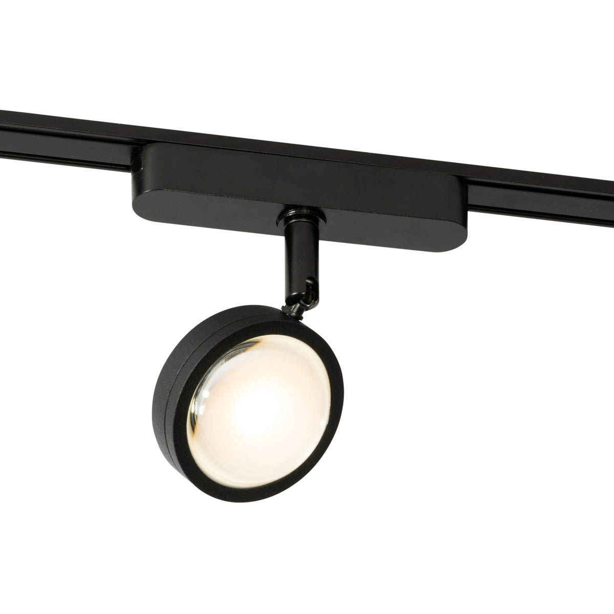 Moderne spot zwart voor railsysteem 1-fase incl. LED draai- en kantelbaar - Magnetic Lance