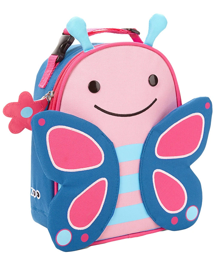 Lunchbag ZOO – SCHMETTERLING (6x19x25) in rosa/blau