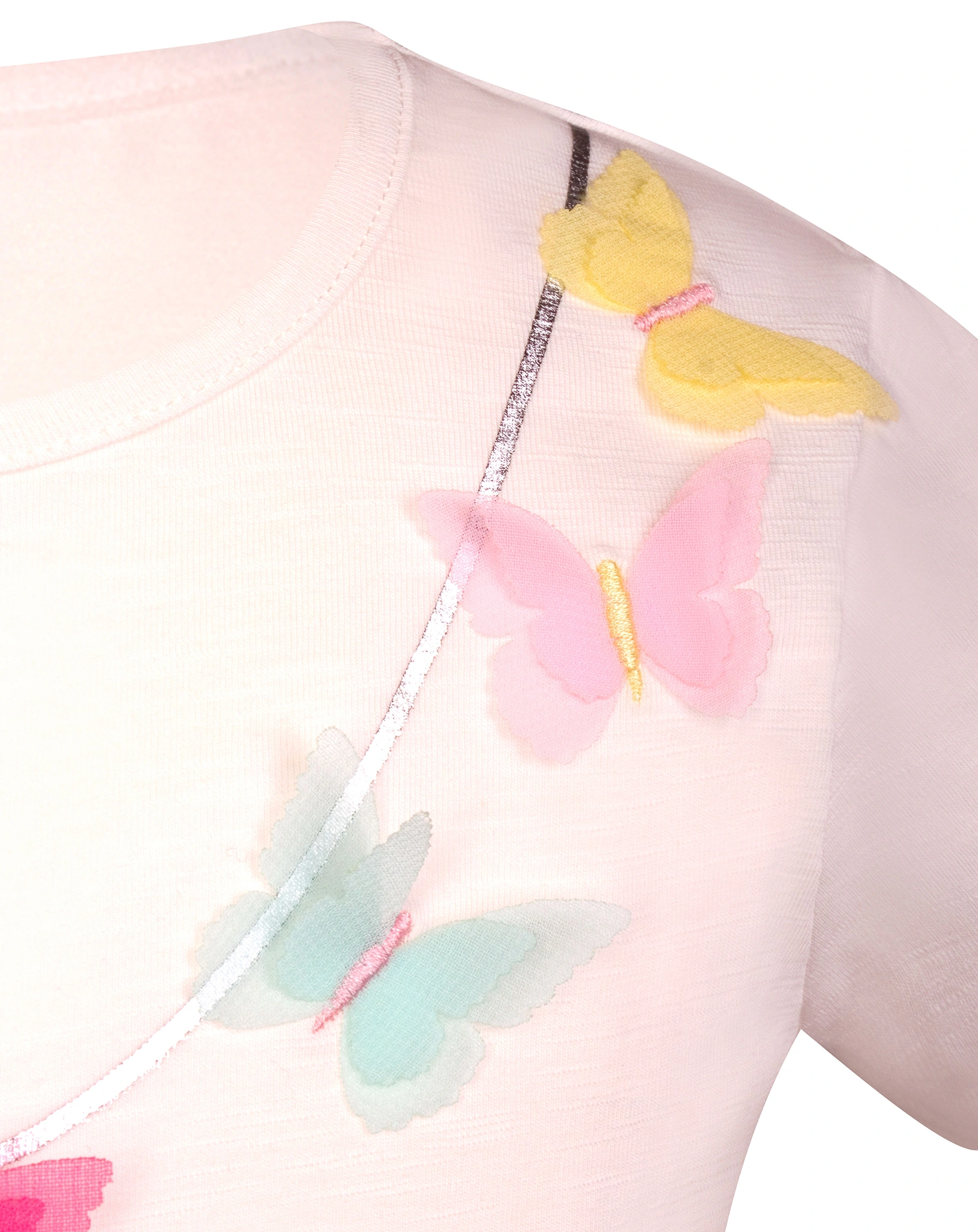T-Shirt SCHMETTERLINGE in ecru