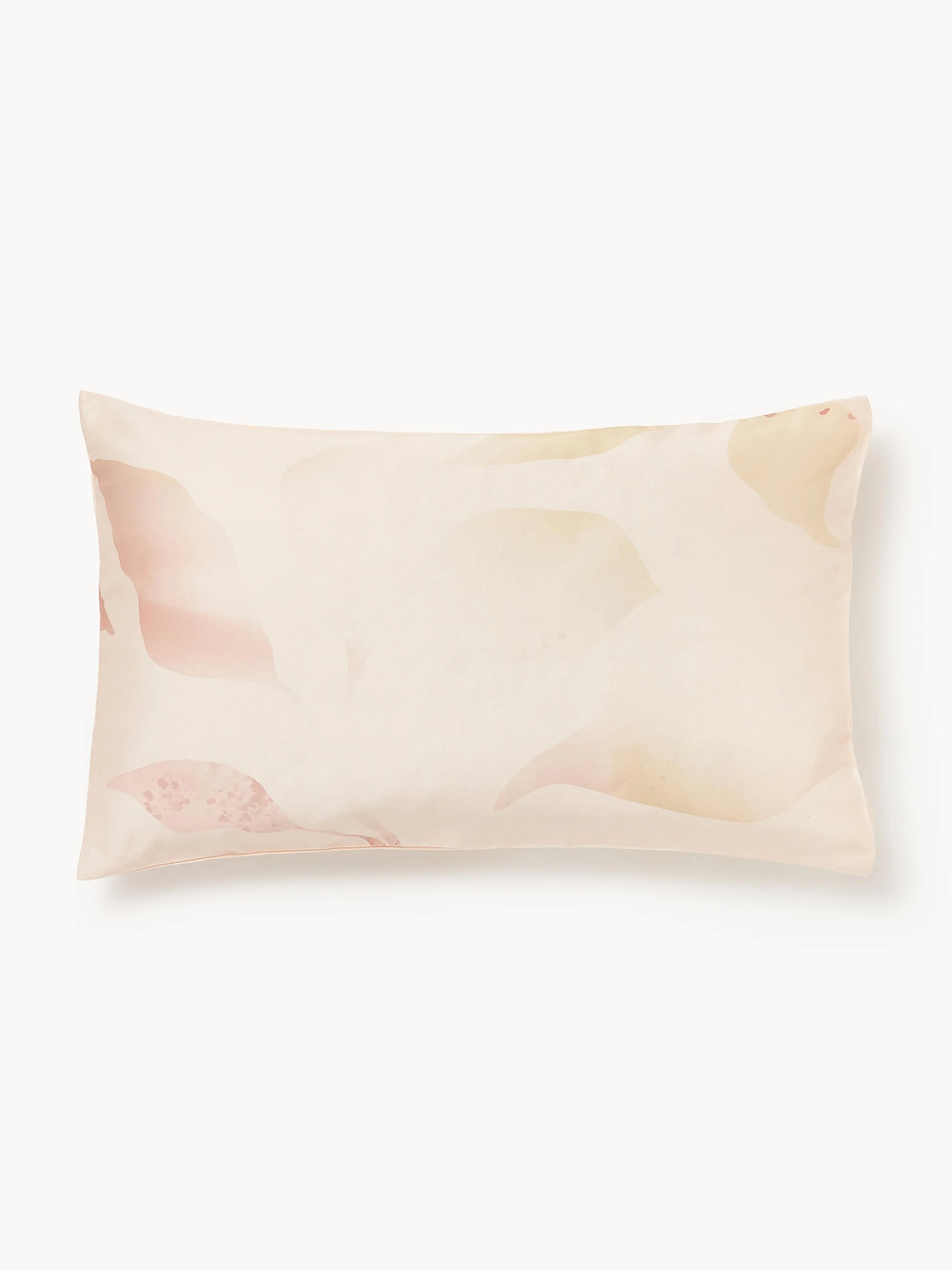 Katoensatijnen kussenhoes Marino met bloemenprint