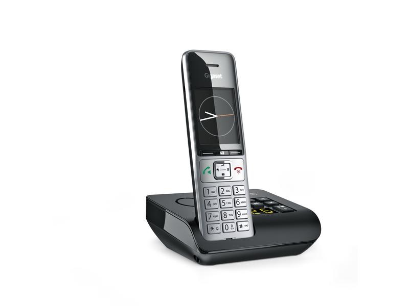 Gigaset Schnurlostelefon Comfort 500A Schwarz/Silber Der neue Massstab in puncto komfortable Kommunikation für Zuhause und Home Office