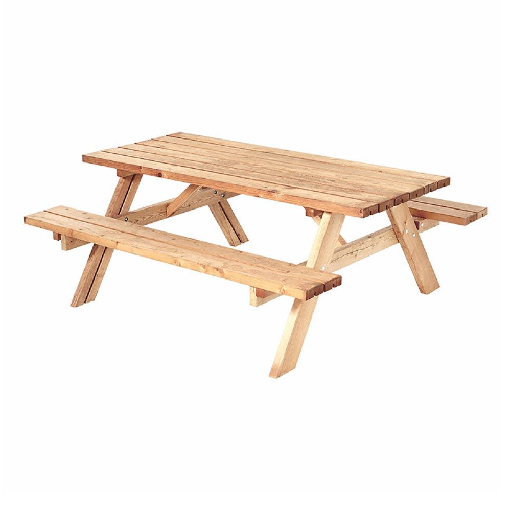 BENKESETT PLUS BORD/BENKER 177X155CM GYLDENBRUN