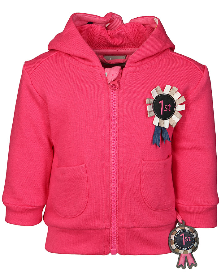 Sweatjacke SPARKLING PONY mit Kapuze in pink