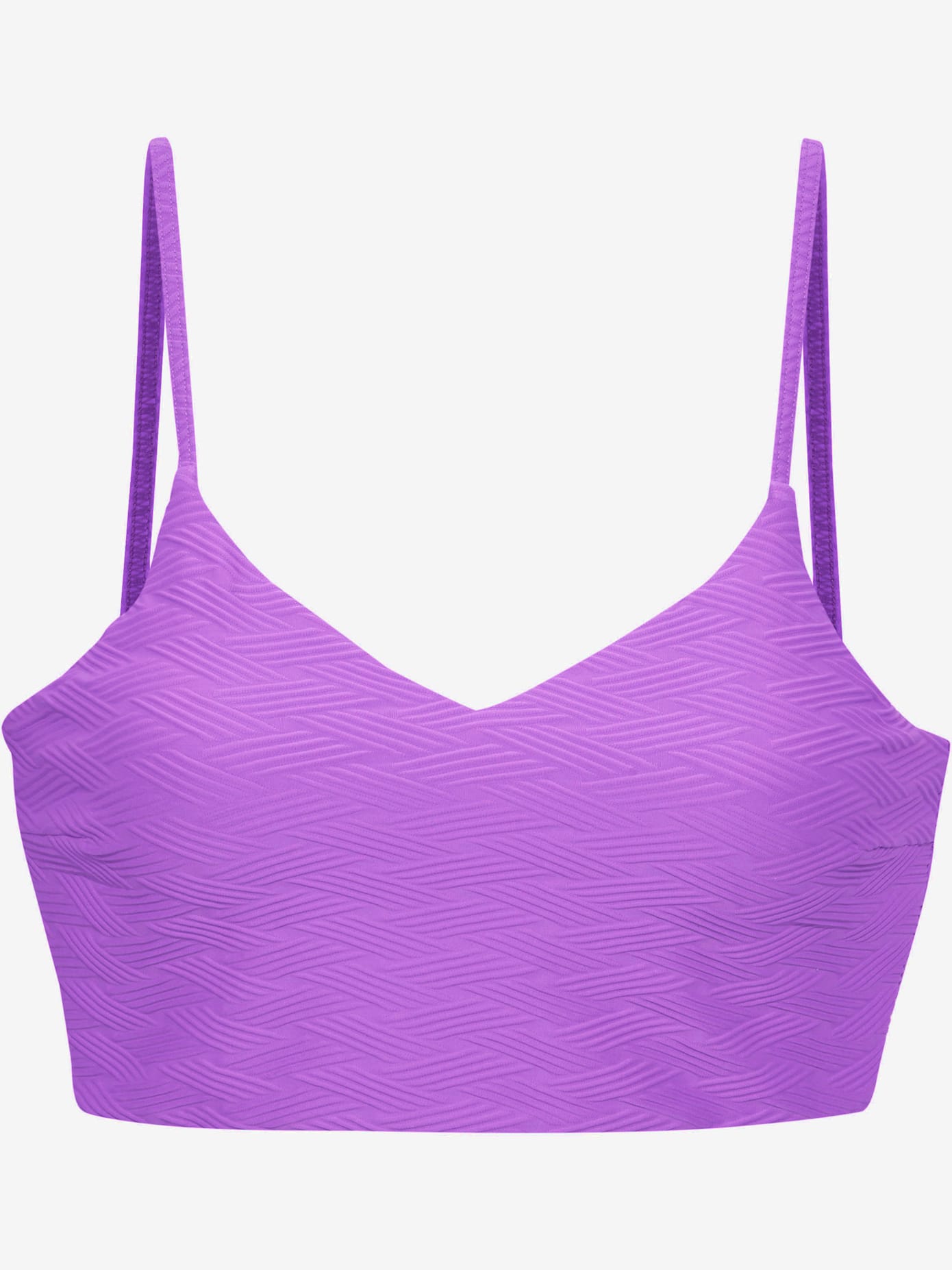 Haut de maillot de bain court matière structurée aux couleurs tendances