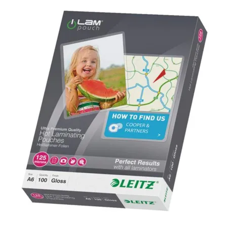Leitz 33806 iLAM Heißlaminierfolien A6, 125 mic
