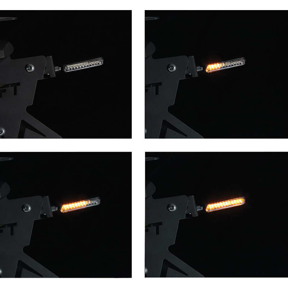 Chaft - Clignotants séquentiels LED Hammer Noir / Transparent