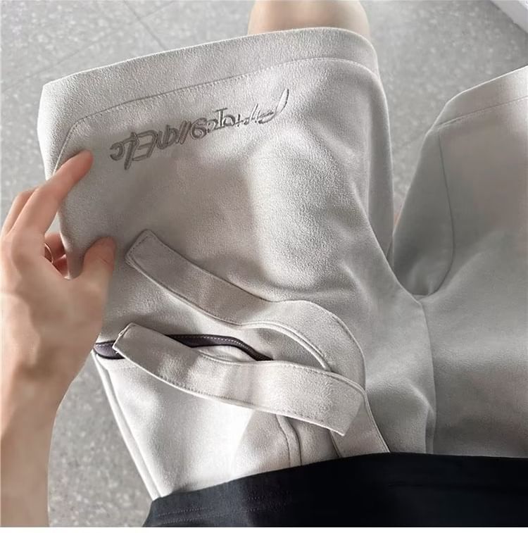 farrahces - Mid Rise Lettering Shorts