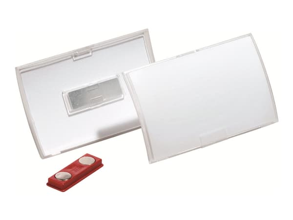DURABLE CLICK FOLD - Navneskilt - for 54 x 90 mm - magnet - gjennomsiktig (en pakke 10)