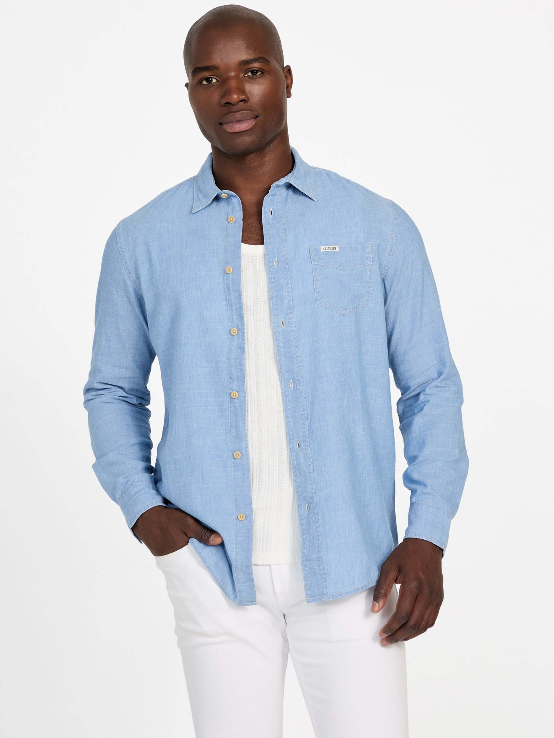 Camisa de bolso Ronnie Denim