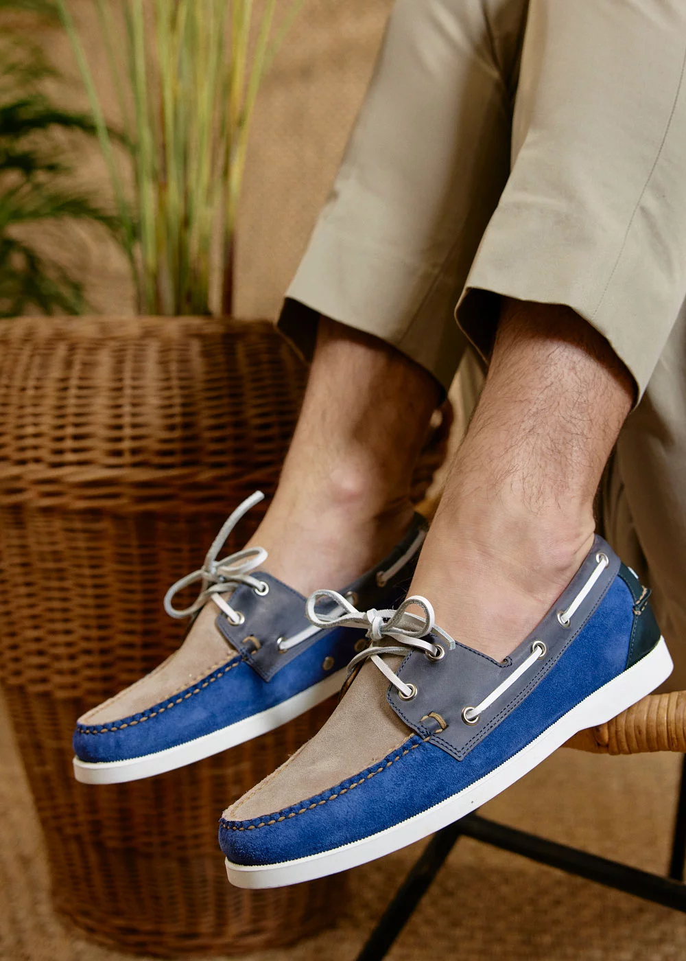 BOAT SHOE 2 NUBUCK TRICOLORE