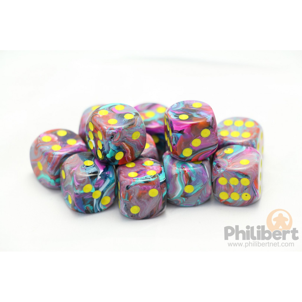 Set de 12 Dés 6 Faces Chessex : Festive