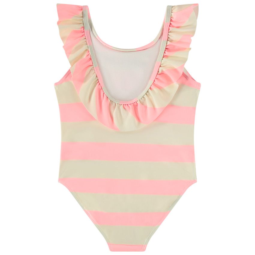 Maillot de bain 1 pièce rayé Minnie Disney pour bébé fille - Ecru