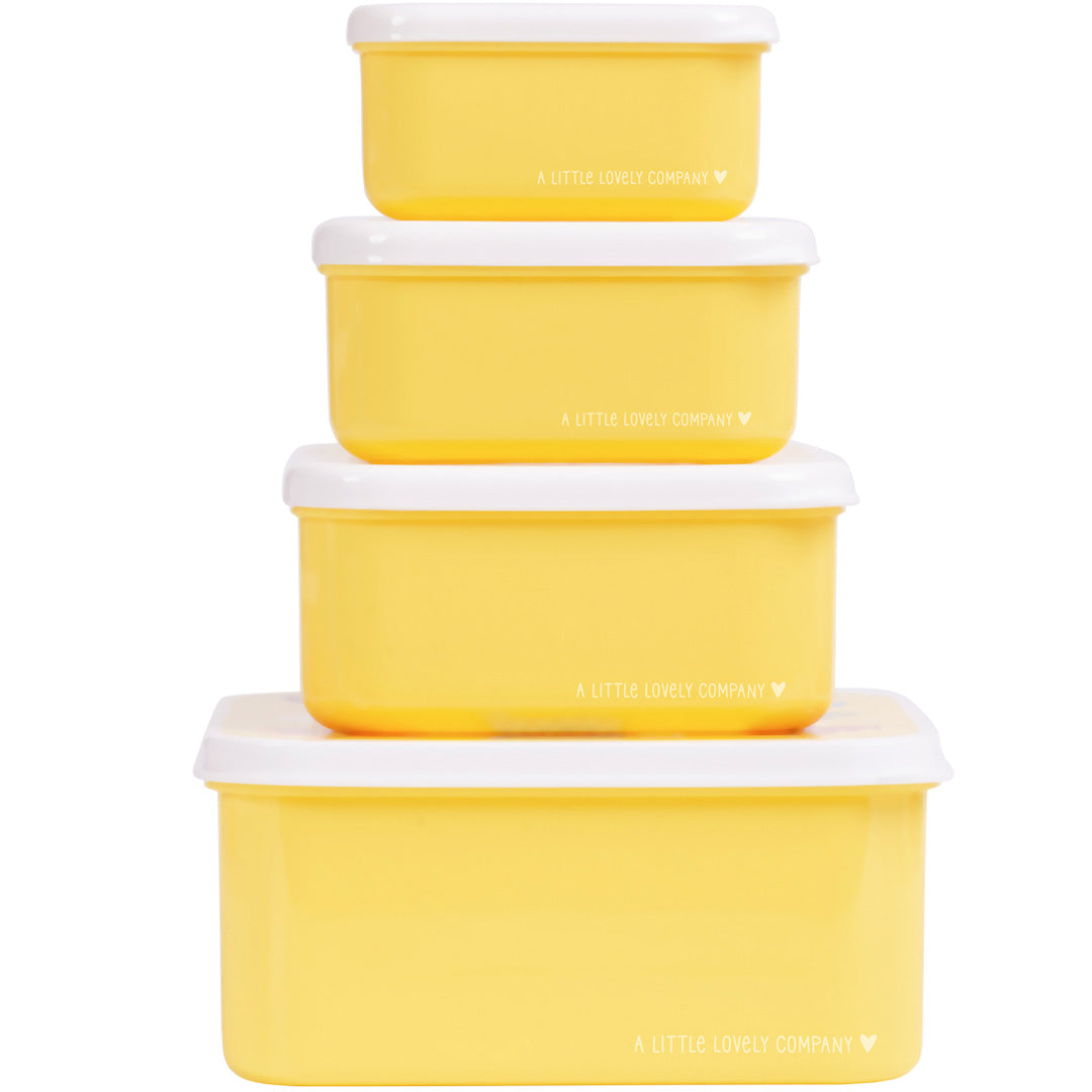 A little lovely company lunchbox set - dierenvrienden - 4st