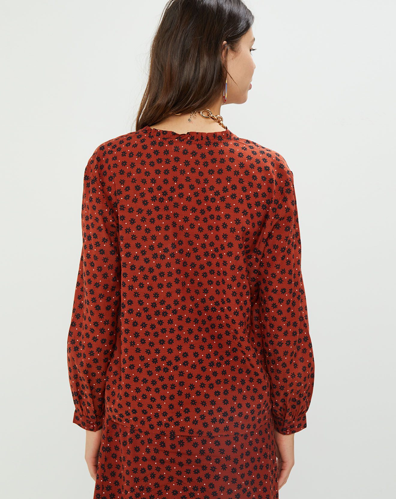 Harris Wilson Chemise Maia imprimée cerise