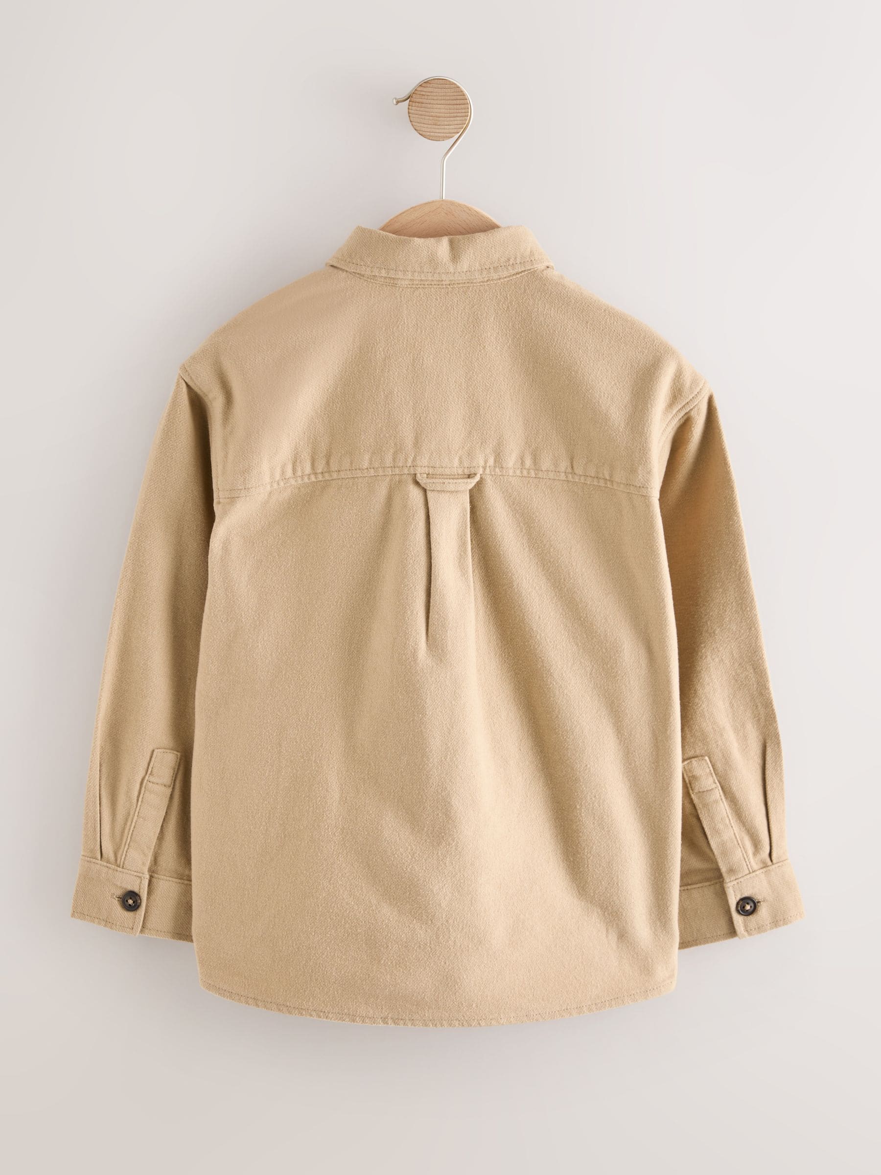 Pastelgeel - Geborsteld overshirt (3-16jr)