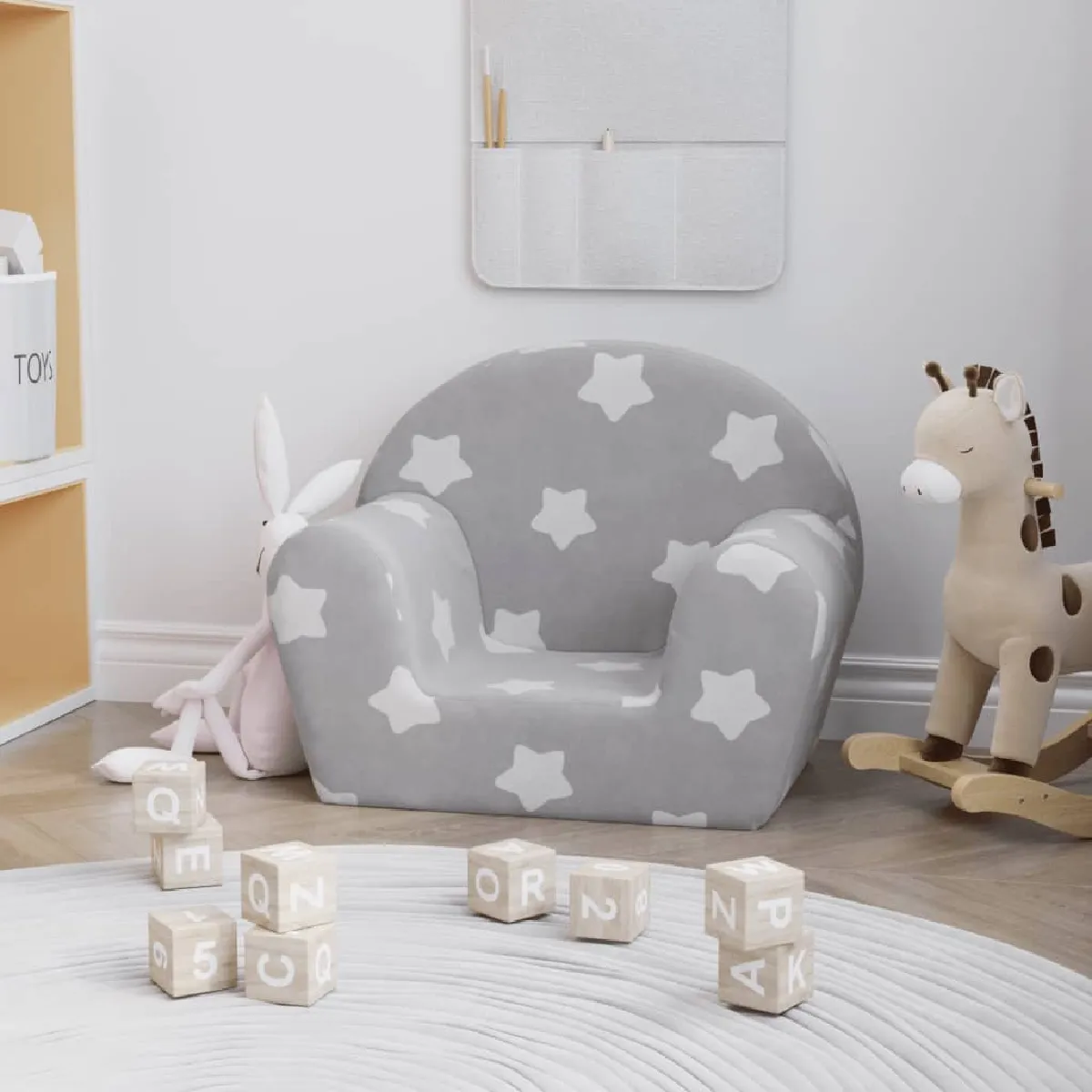 vidaXL Canapé pour enfants - Gris clair