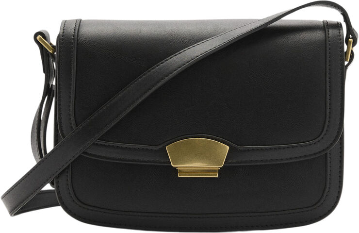 MANGO Crossbody bag with metal closure Black