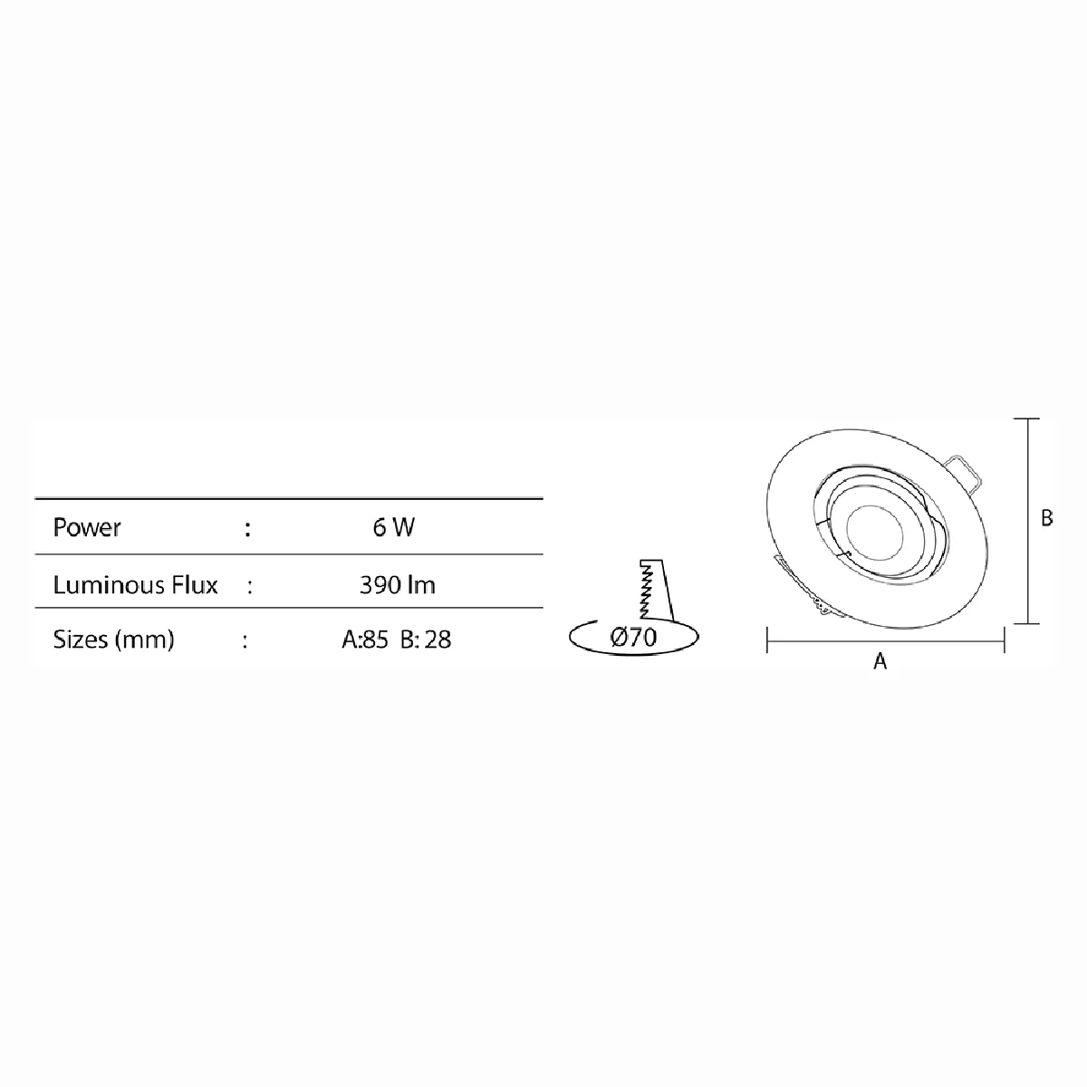 HOROZ ELECTRIC Kit Spots Blanc