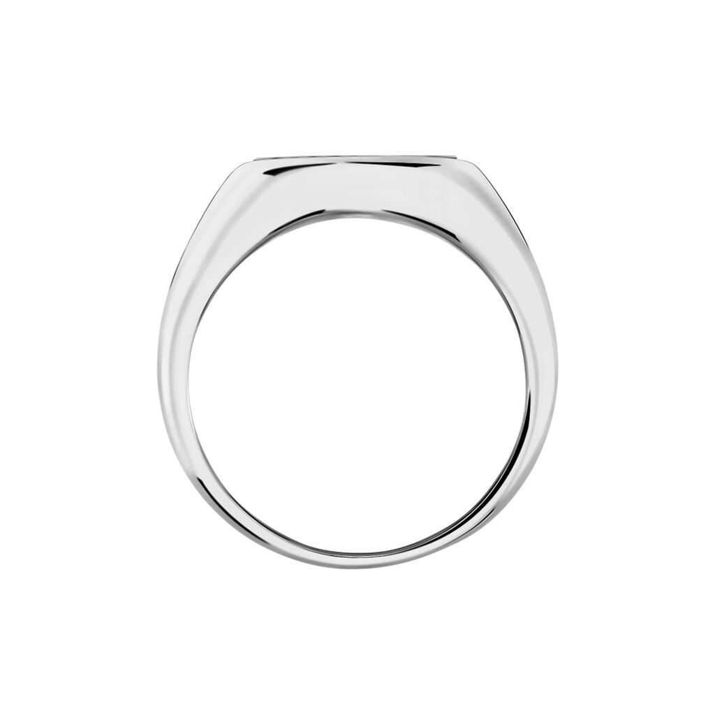 Chevalière Argent Blanc Aileas Malachite
