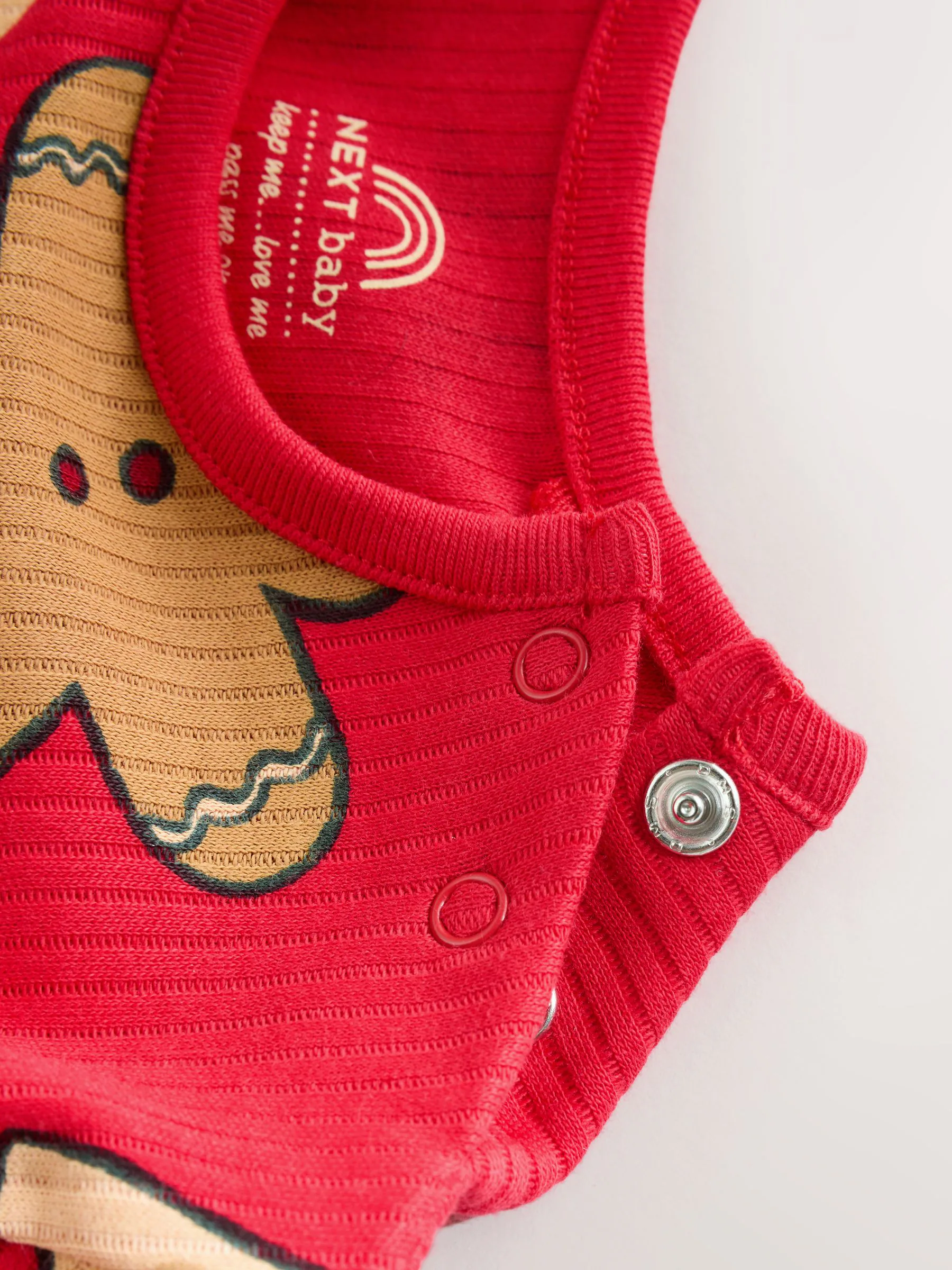 Rood figuurtjes - Jersey babyjurk met kerstprint (0mnd -2jr)