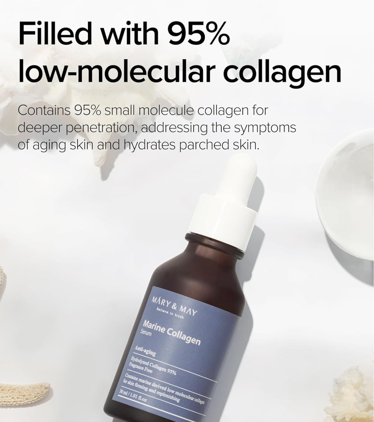 Mary & May - Sérum facial antirrugas Marine Collagen