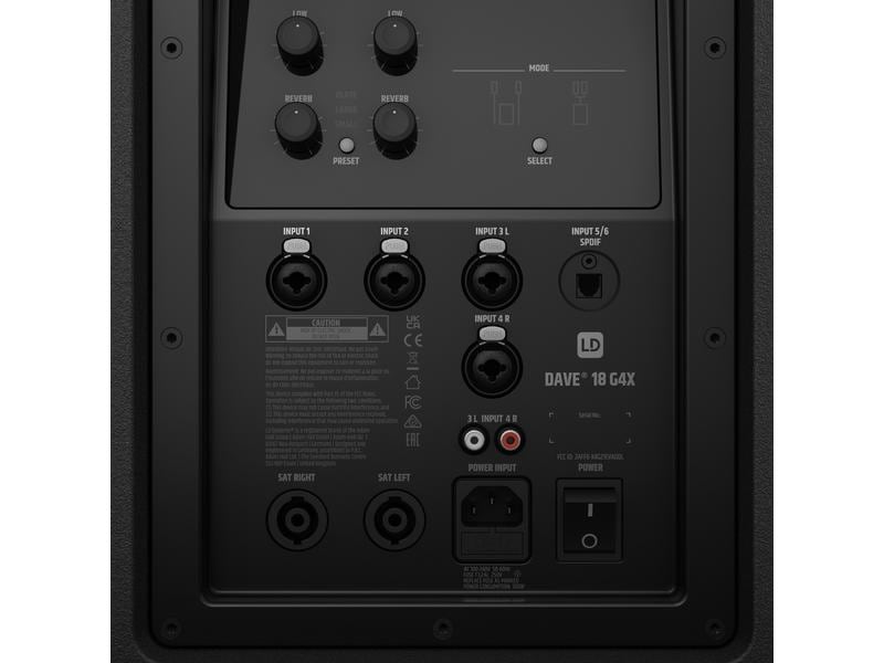 LD Systems PA-System DAVE 18 G4X Kompaktes, aktives 2.1-PA-System