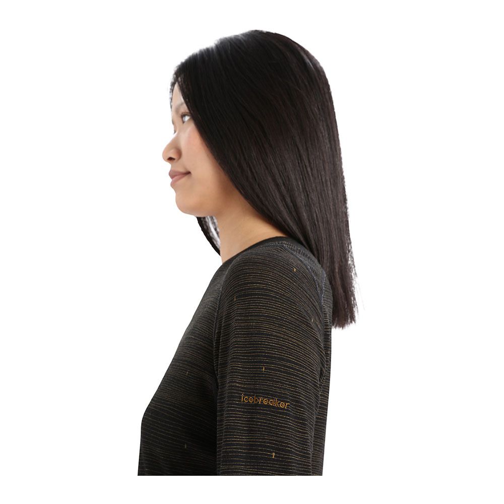Icebreaker 200 OASIS - Tee-shirt Femme black/clove/aop