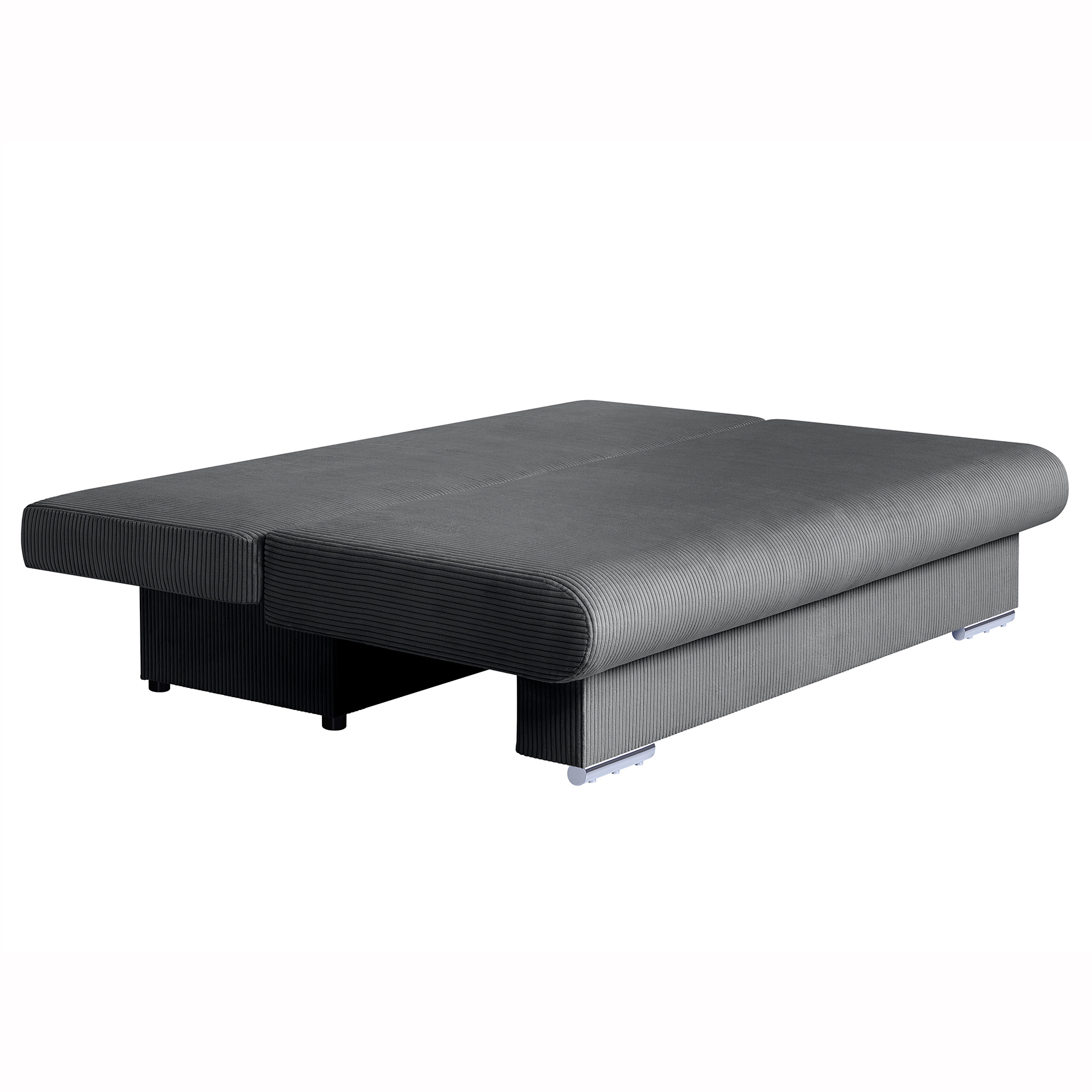 Schlafsofa - dunkelgrau - inklusive Kissen - Cordbezug
