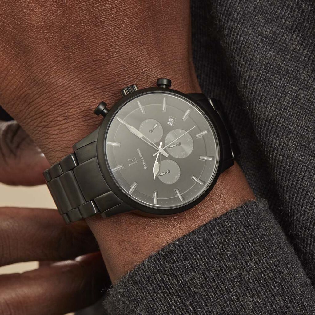 Montre Lannier Collection Absolue Acier Noir