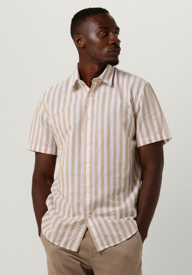 SELECTED HOMME camel selected homme casual overhemd slhslimnew-linen shirts ss classic w