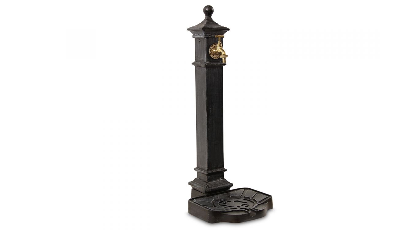 Fontaine de jardin aluminium-métal gris 29x33.5x77cm