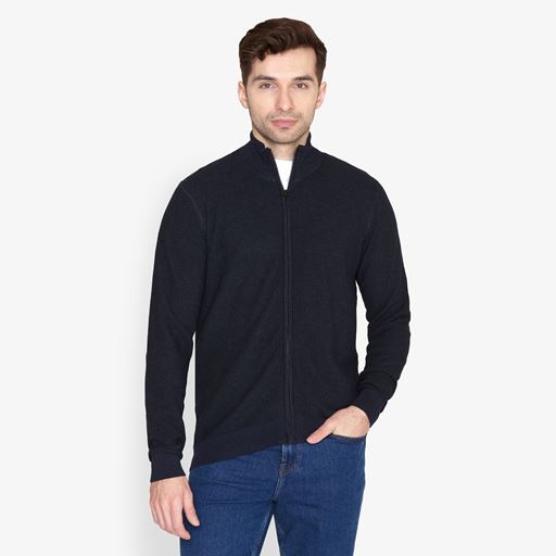 Signal Kent Structure Zip Striktrøje, Deep Blue Melange, S