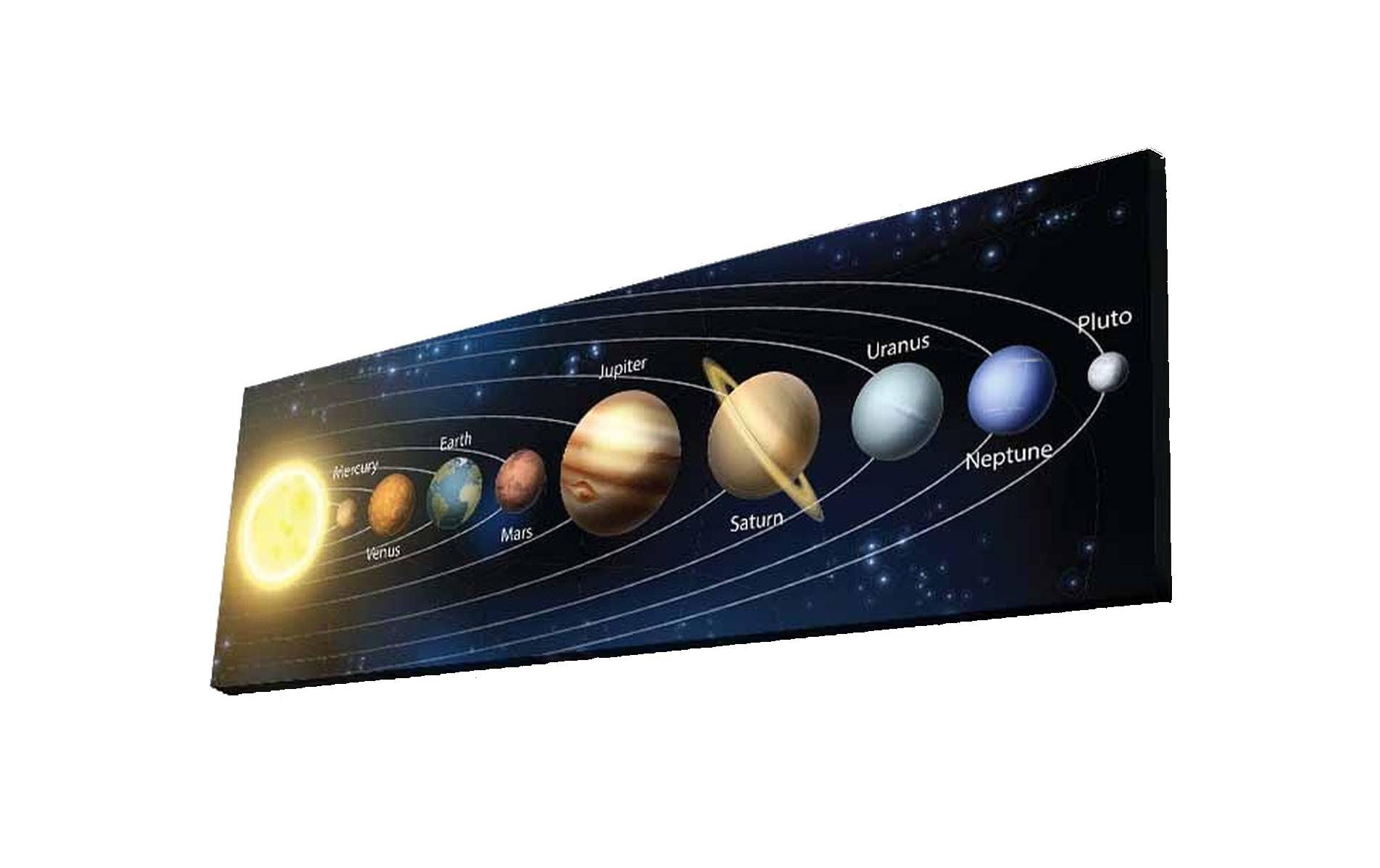 Bild Planeten 30 x 90 cm, MDFLeinwandbild