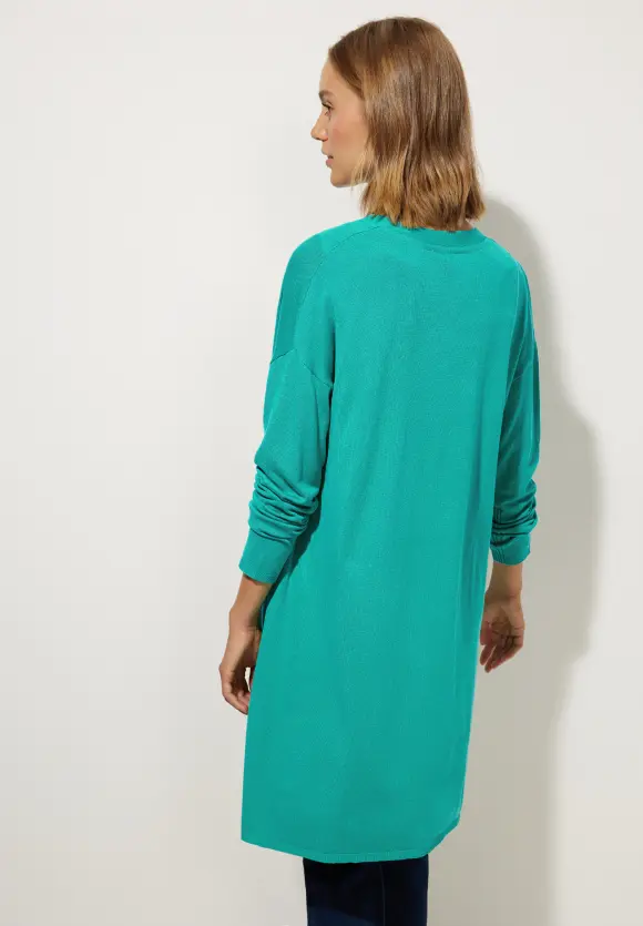 Langer Cardigan - dark cameo green