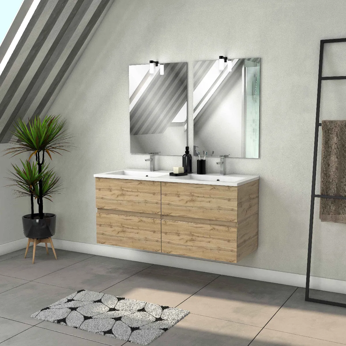 AURLANE Meuble salle de bain 120 cm