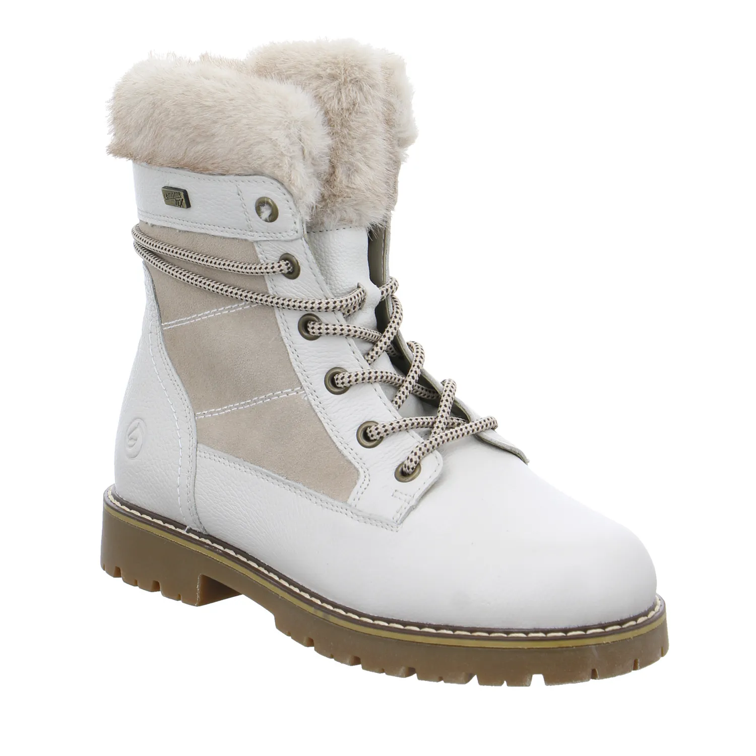 REMONTE Boot Offwhite Leder  mit TEX Membrane