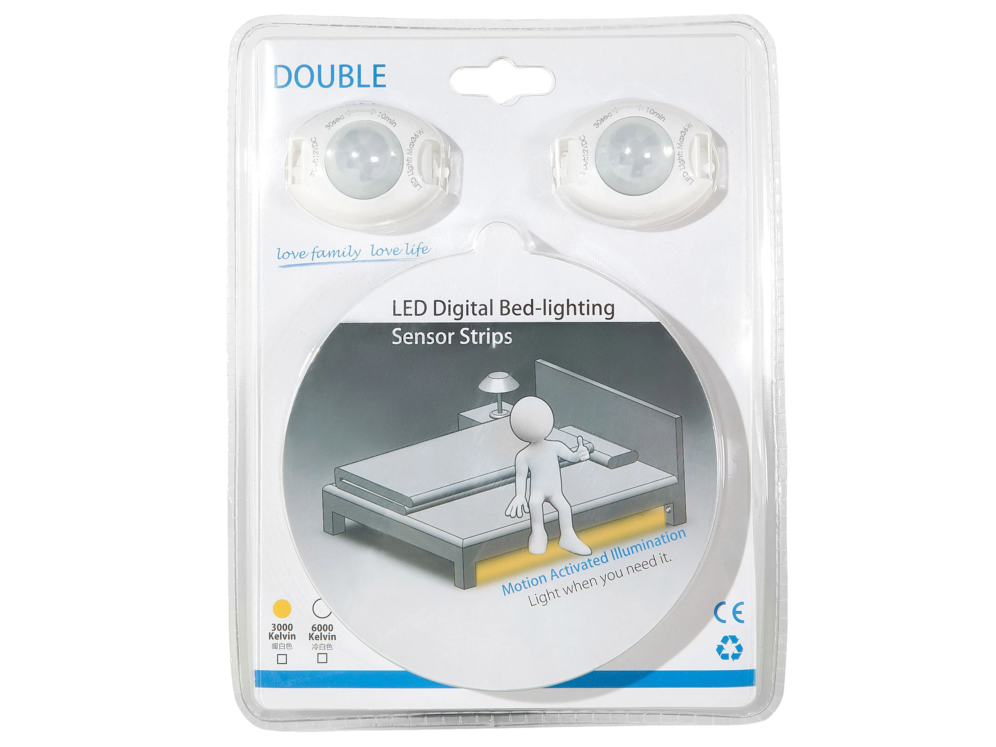 Bed met LED-verlichting ZEN 180 x 200 cm Bruin essenhout