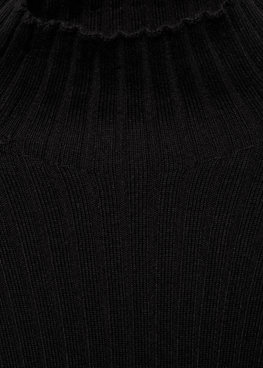 MANGO TEEN trui zwart rib gebreid