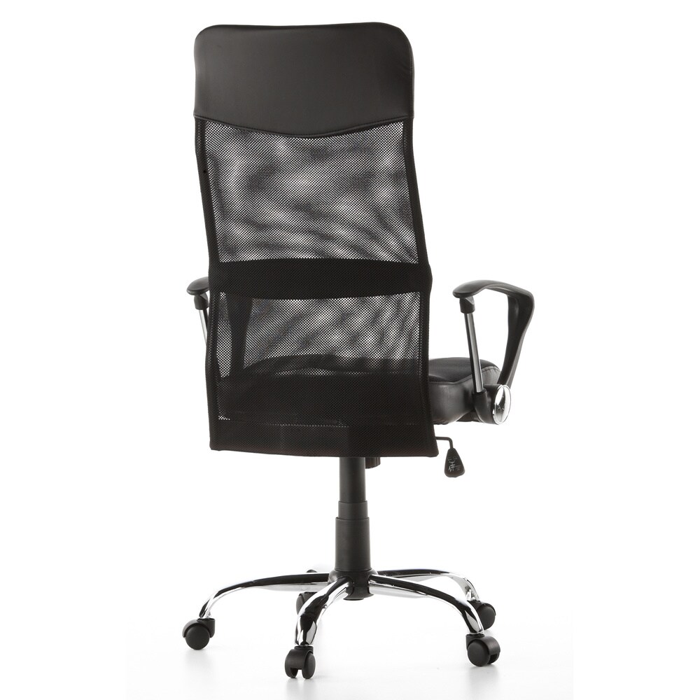 Home Office Chefsessel STRYKA Kunstleder/Netzstoff mit Armlehnen hjh OFFICE