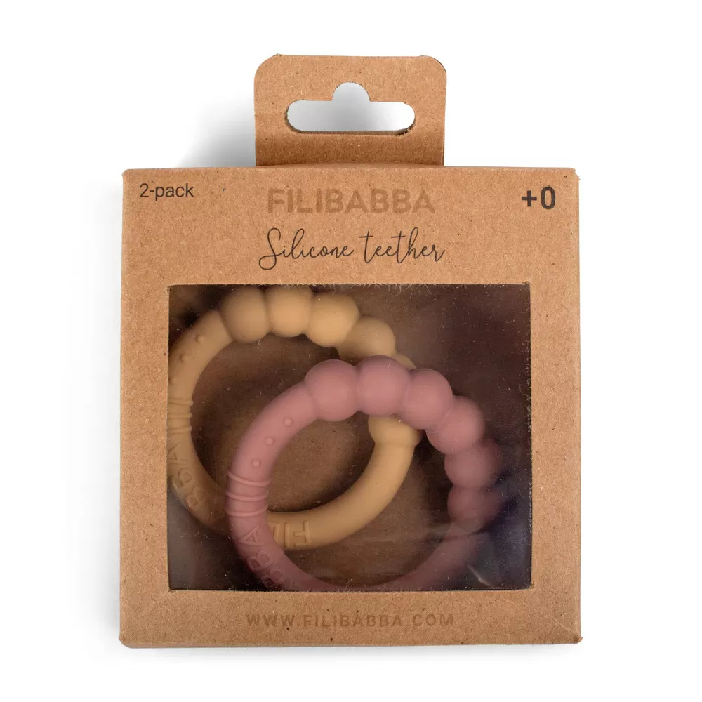 Filibabba Silikone bidering 2-pak - Vintage Rose