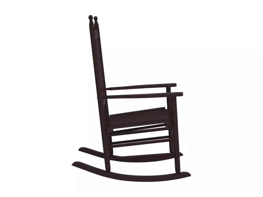 Chaises à bascule sièges incurvés lot de 2 brun peuplier massif