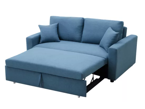 Canapé 3 places convertible en tissu INIZOR - Bleu