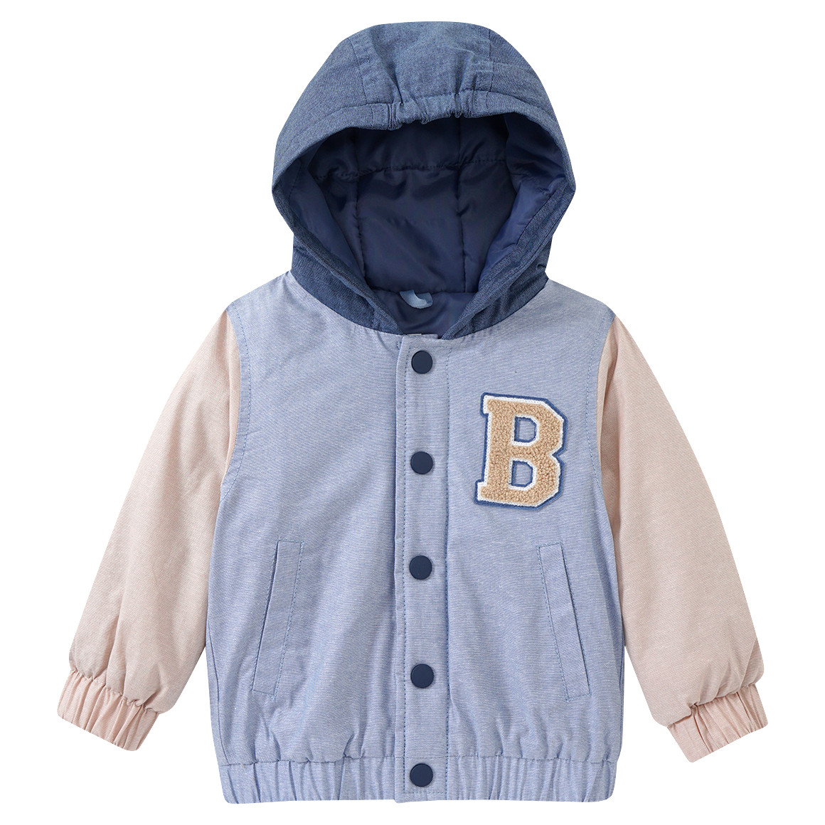 Topomini Baby Jacke im College-Style blau / hellblau / beige