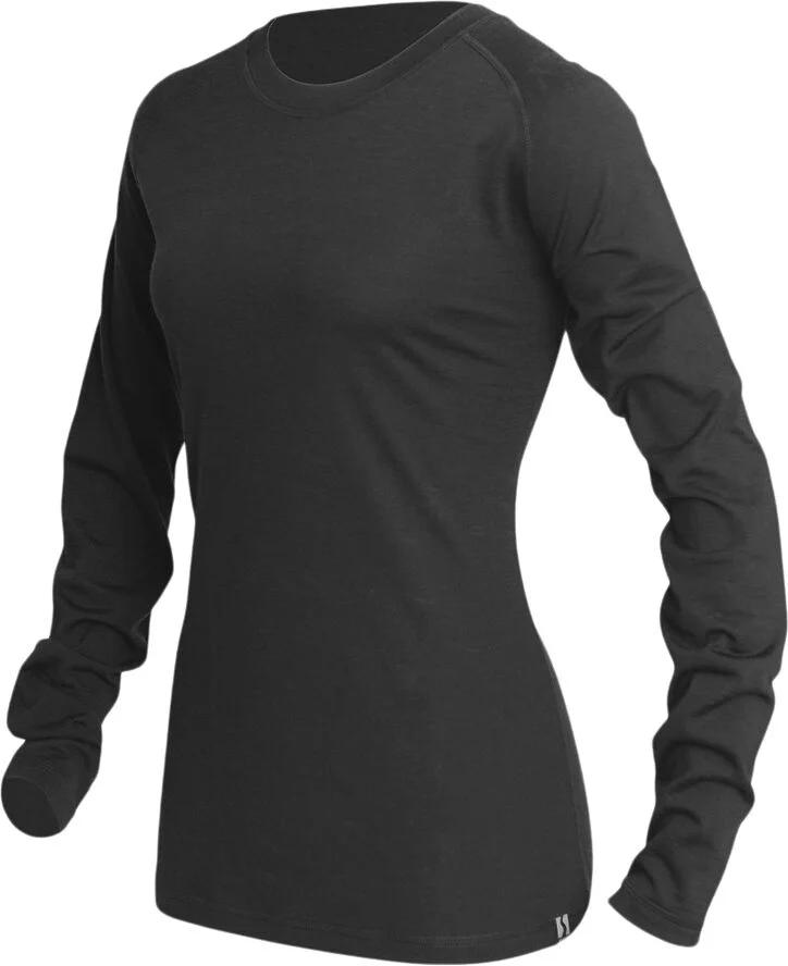 Asivik Asivik Adventure Merino blend Crew uldundertrøje, dame Sort