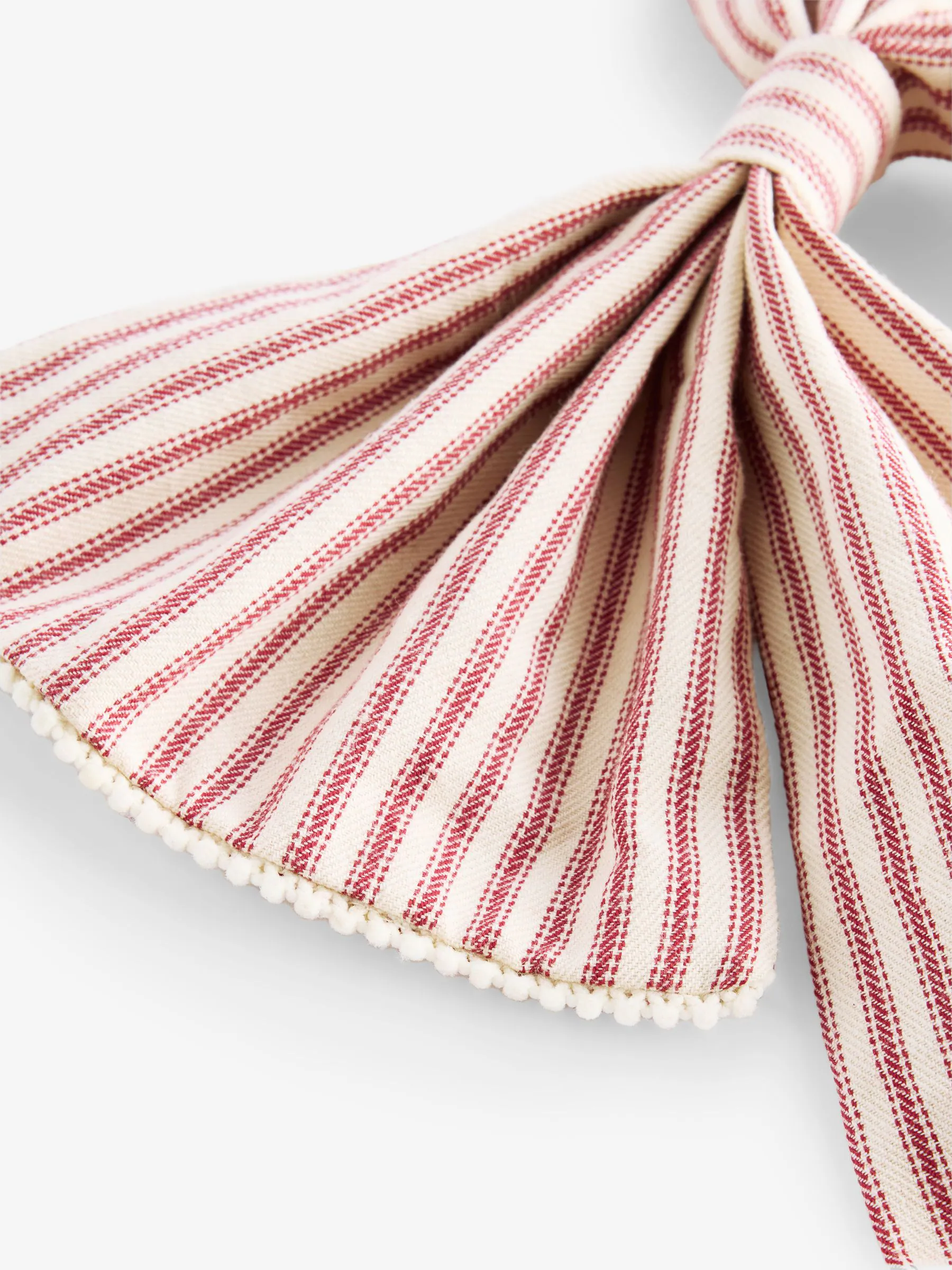 Stripe Bow Christmas Tree Topper